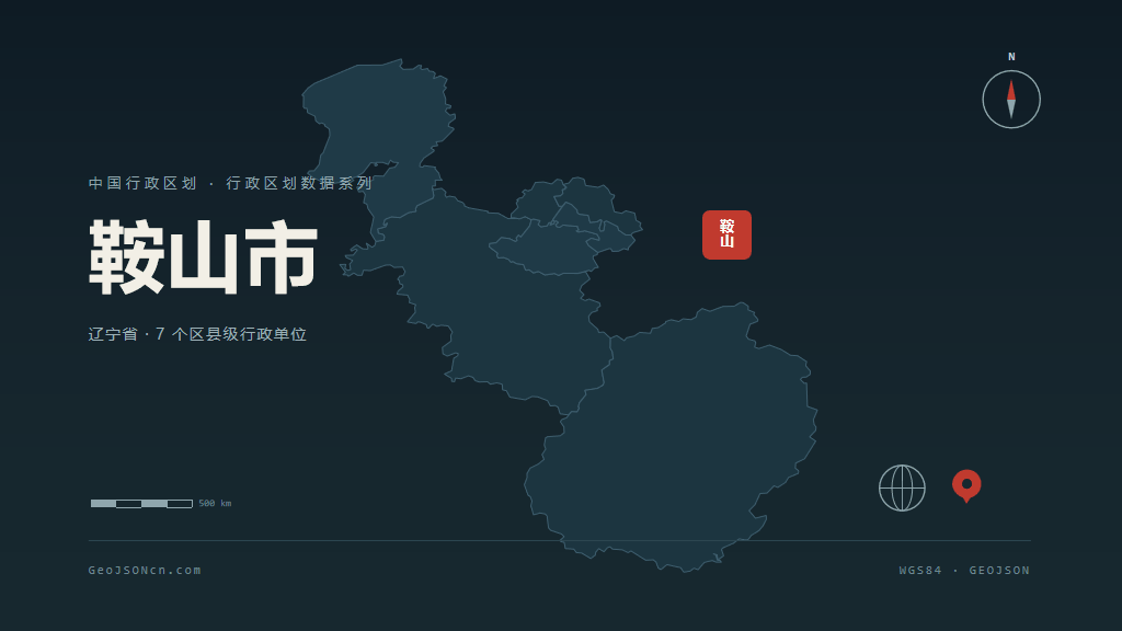 鞍山市地图ppt预览