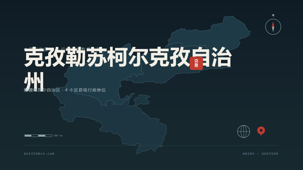 新疆克孜勒苏柯尔克孜自治州矢量行政区划地图