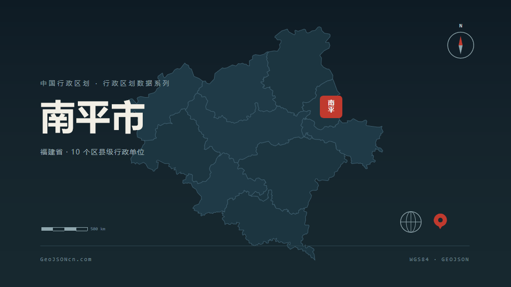 福建南平矢量行政区划地图